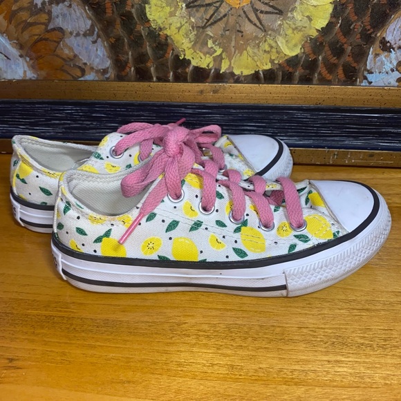 Converse Other - Sold   Converse All Star Chuck Taylor's Low Top Size 11 Youth Kids Girls Lemons
